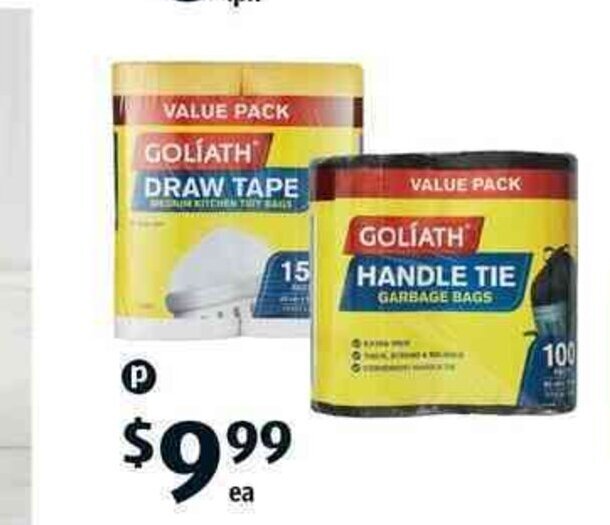 Kitchen Tidy Bags 150pk or Garbage Bags 100pk offer at ALDI