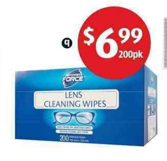 Lens Cleaning Wipes 200pk offer at ALDI