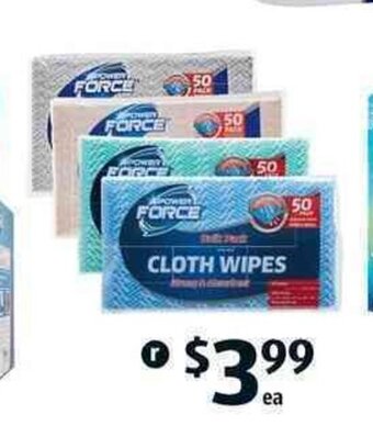 ALDI Cloth Wipes 50pk offer