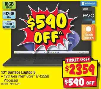 JB Hi-Fi 13" Surface Laptop 5 offer