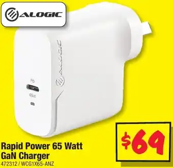 JB Hi-Fi ALOGIC Rapid Power 65 Watt GaN Charger offer