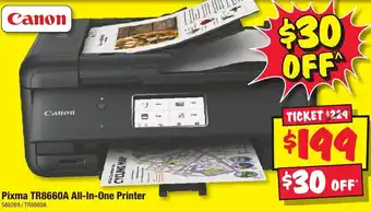 JB Hi-Fi Canon Pixma TR8660A All-In-One Printer offer