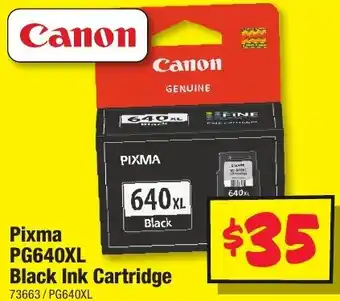 JB Hi-Fi Pixma PG640XL Black Ink Cartridge offer