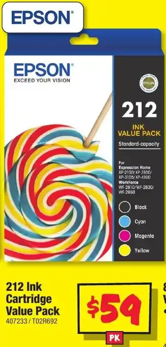 JB Hi-Fi EPSON 212 Ink Cartridge Value Pack offer