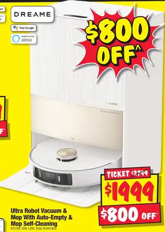 JB Hi-Fi Ultra Robot Vacuum & Mop With Auto-Empty & Mop Self-Cleaning offer