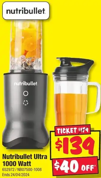 JB Hi-Fi Nutribullet Ultra 1000 Watt offer