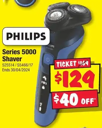 JB Hi-Fi PHILIPS Series 5000 Shaver offer