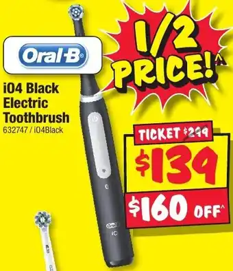 JB Hi-Fi Oral-B i04 Black Electric Toothbrush offer