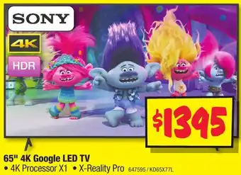 SONY 65" 4K Google LED TV