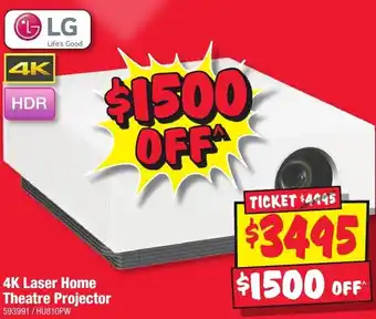 JB Hi-Fi 4K Laser Home Theatre Projector offer