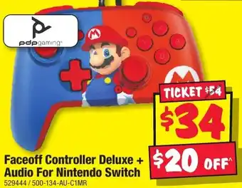 JB Hi-Fi Faceoff Controller Deluxe + Audio For Nintendo Switch offer