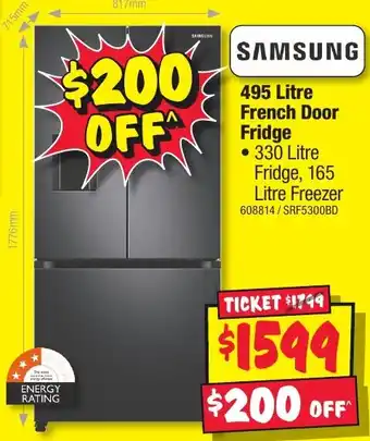 JB Hi-Fi SAMSUNG 495 Litre French Door Fridge offer