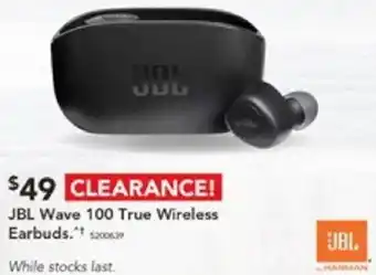 Harvey Norman JBL Wave 100 True Wireless Earbuds offer