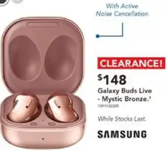 Harvey Norman Galaxy Buds Live - Mystic Bronze offer