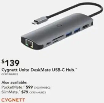 Harvey Norman Cygnett Unite DeskMate USB-C Hub offer