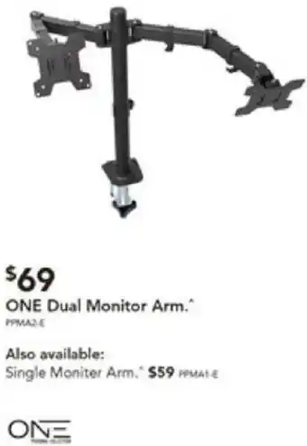 Harvey Norman ONE Dual Monitor Arm offer