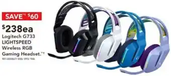 Harvey Norman Logitech G733 LIGHTSPEED Wireless RGB Gaming Headset offer