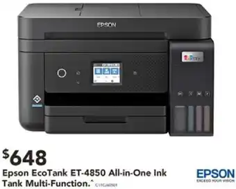 Harvey Norman Epson EcoTank ET-4850 All-in-One Ink Tank Multi-Function offer