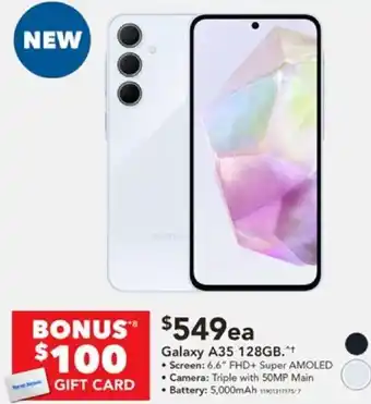 Harvey Norman Galaxy A35 128GB offer