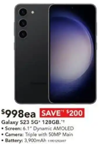 Harvey Norman Galaxy S23 5G 128GB offer