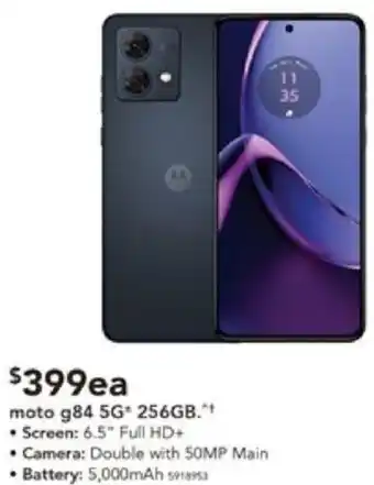 Harvey Norman moto g84 5G 256GB offer