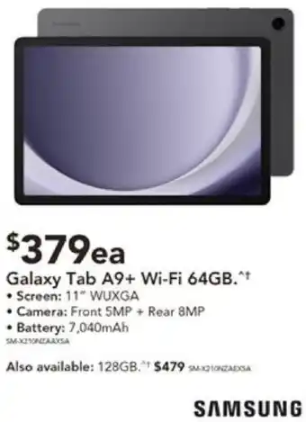 Harvey Norman Galaxy Tab A9+ Wi-Fi 64GB offer