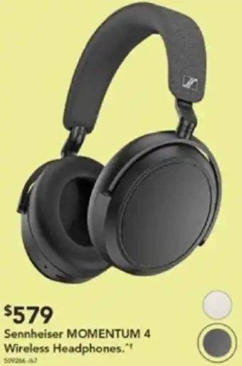 Harvey Norman Sennheiser MOMENTUM 4 Wireless Headphones offer