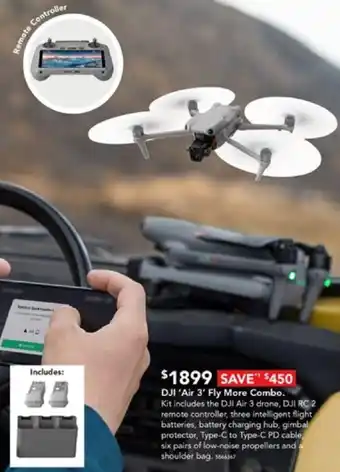 Harvey Norman DJI 'Air 3' Fly More Combo offer