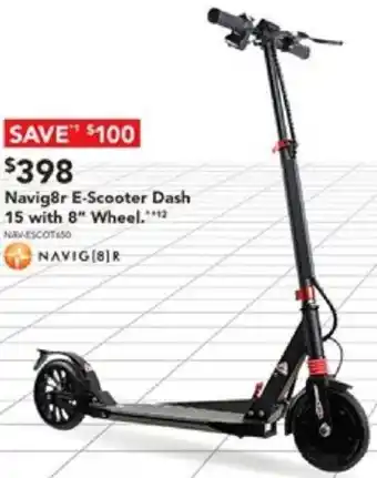 Harvey Norman Navig8r E-Scooter Dash 15 with 8" Wheel offer