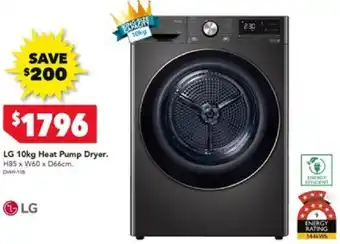 Harvey Norman LG 10kg Heat Pump Dryer offer