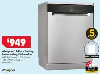 Whirlpool 14-Place Setting Freestanding Dishwasher
