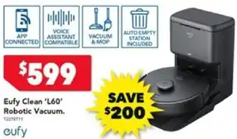 Harvey Norman Eufy Clean 'L60' Robotic Vacuum offer