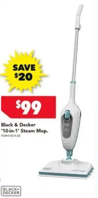 Harvey Norman Black & Decker '10-in-1' Steam Mop offer