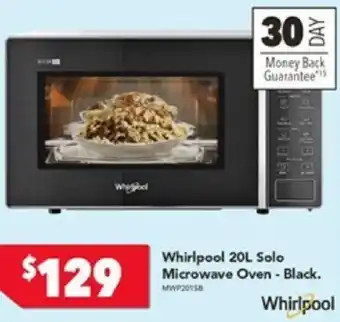 Harvey Norman Whirlpool 20L Solo Microwave Oven - Black offer