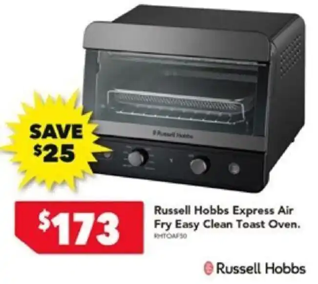 Russell Hobbs Express Air Fry Easy Clean Toast Oven offer at Harvey Norman