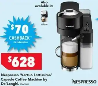 Harvey Norman NESPRESSO Capsule Coffee Machine by De'Longhi offer