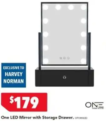 Harvey Norman One LED Mirror with Storage Drawer offer