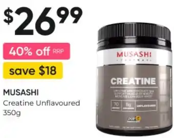 Superpharmacy MUSASHI Creatine Unflavoured 350g offer