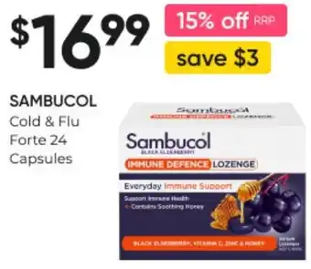 Superpharmacy SAMBUCOL Cold & Flu Forte 24 Capsules offer