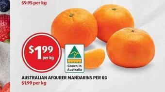 ALDI Australian Afourer Mandarins per kg offer