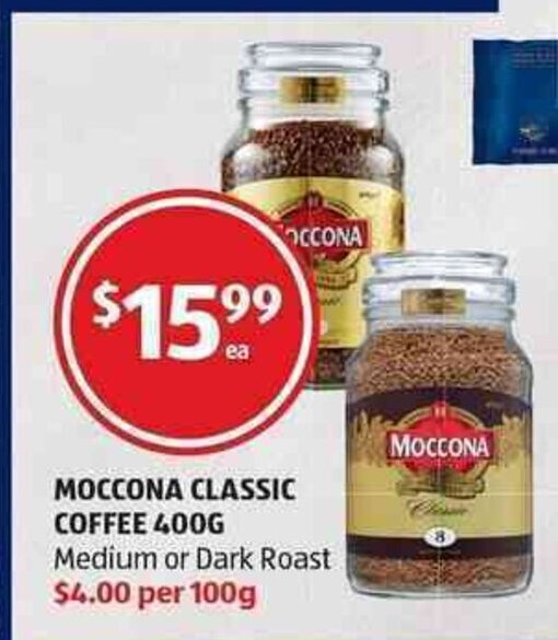 aldi moccona coffee 400g