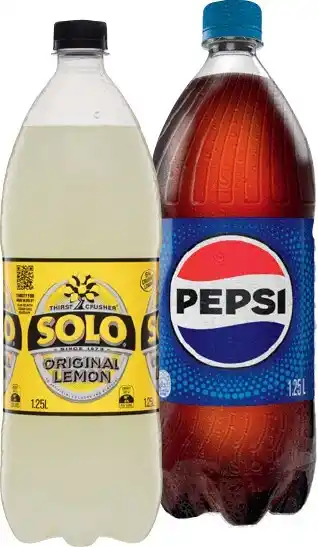 IGA Pepsi or Solo 1.25 Litre Selected Varieties offer