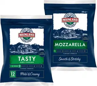 IGA Mainland Tasty or Mozzarella Grated Cheese 200g offer