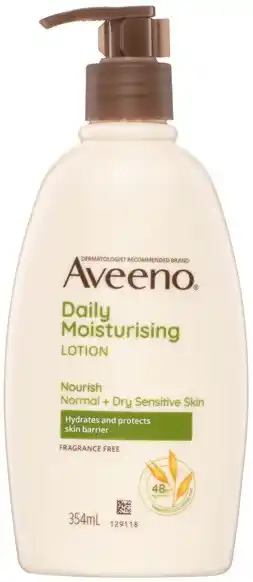 IGA Aveeno Fragrance Free or Stress Relief Moisturising Lotion 354mL offer