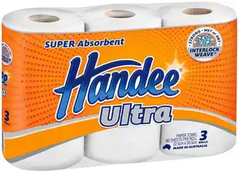 IGA Handee Ultra Paper Towel 3 Pack offer