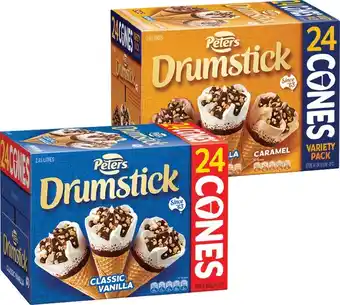 IGA Peters Drumstick Variety Pack, Classic Vanilla or Summer Faves 24 Pack offer