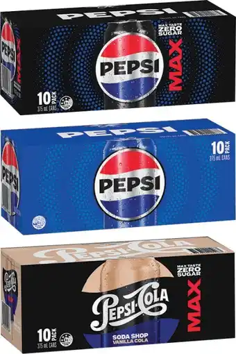 IGA Pepsi, Solo or Schweppes Infused Natural Water 10x375mL or Bubly 8x375mL Selected Varieties offer