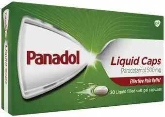 Panadol Paracetamol 500mg Liquid Caps 20 Pack