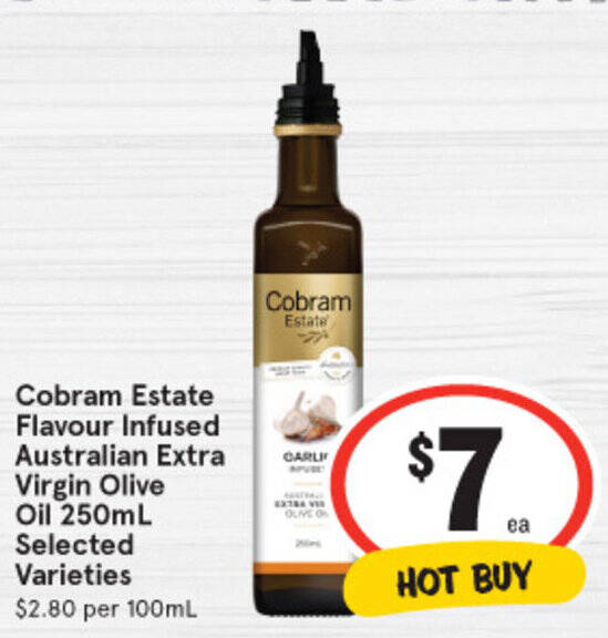 Cobram Estate Flavour Infused Australian Extra Virgin Olive Oil 250mL Selected Varieties offer