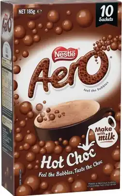 IGA Nestlé Aero or Milky Bar Hot Choc Sachets 10 Pack offer